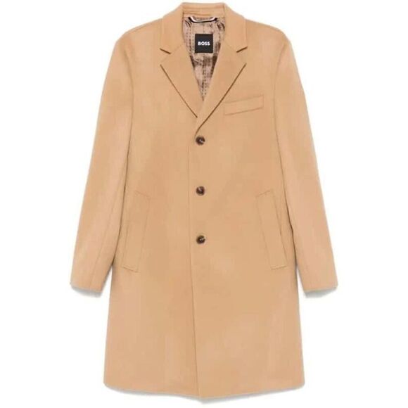 BOSS Women’s Camel Brown Virgin Wool-Cashmere Blend Catara Coat Size 42R - Picture 12 of 13
